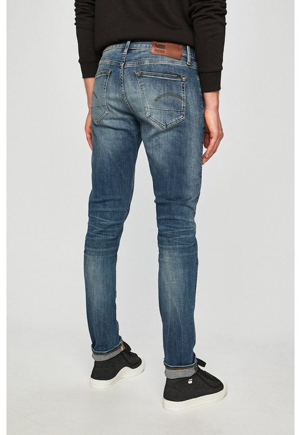 G-Star RAW - G-Star Raw - Jeansy. Kolor: niebieski. Wzór: aplikacja