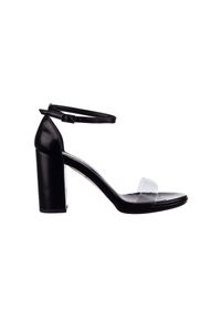 Sandały Bayla-187 587-571 Czarny, Skóra ekologiczna - 40. Okazja: do pracy, na spotkanie biznesowe. Zapięcie: pasek. Kolor: czarny. Materiał: skóra ekologiczna. Obcas: na obcasie. Styl: biznesowy, elegancki. Wysokość obcasa: średni #1