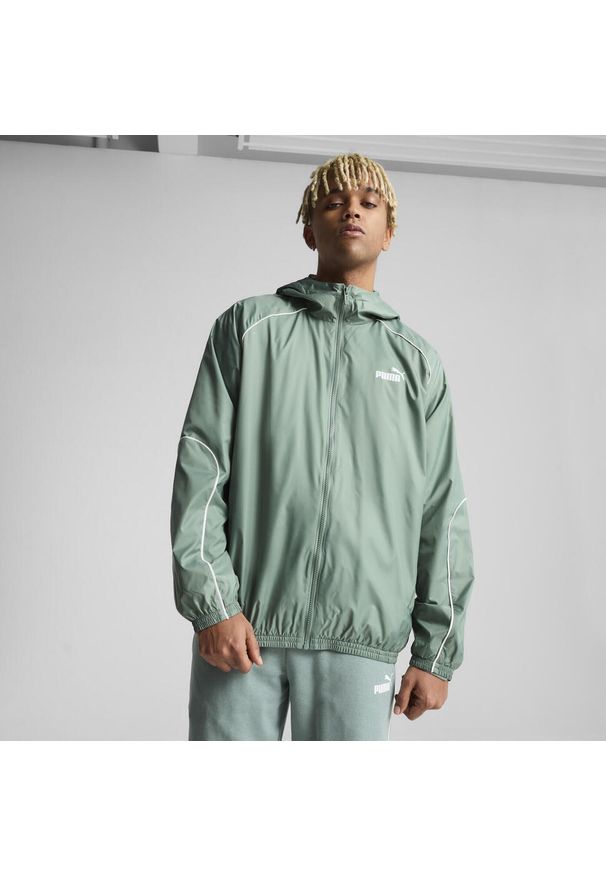 Puma - Męska wiatrówka PUMA Sport PUMA Green Moon. Kolor: zielony. Sport: bieganie
