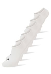 adidas Originals Damskie skarpetki do trampek w 6-paku Kobiety biały jednolity, M. Kolor: biały. Wzór: jednolity #1