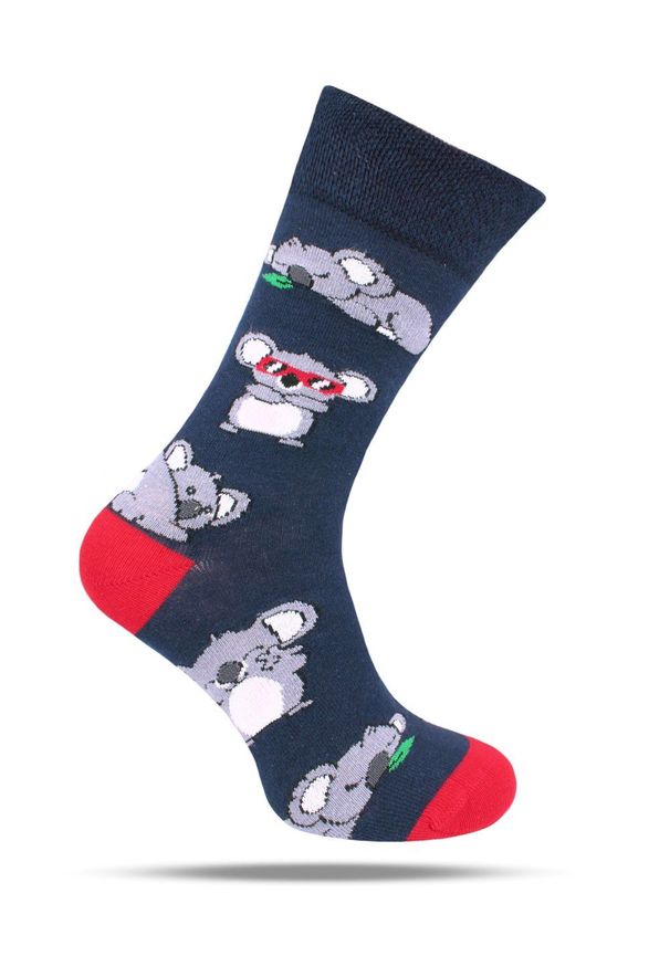 His Story - Skarpetki Bawełniane - Tematyczne - Miś Koala, Granatowe. Kolor: niebieski. Materiał: elastan, bawełna, poliamid