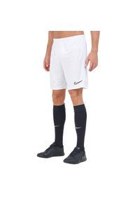 Nike - Męskie Spodenki Academy DriFIT. Kolor: biały. Sport: turystyka piesza