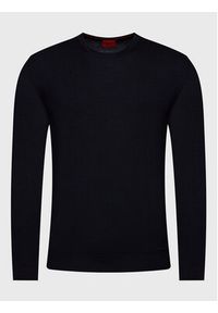Hugo Sweter San Cedric-M1 50476832 Czarny Slim Fit. Kolor: czarny. Materiał: wełna #3