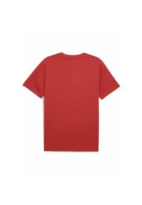 Puma - Męska koszulka Essentials Logo Lab PUMA Red Fire. Kolor: czerwony. Materiał: guma. Wzór: nadruk