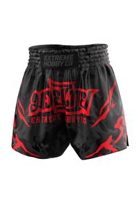 Spodenki Muay Thai męskie EXTREME HOBBY BLACK PANTHER. Kolor: czerwony, czarny, wielokolorowy. Materiał: poliester