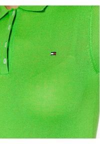 TOMMY HILFIGER - Tommy Hilfiger Polo WW0WW37937 Zielony Regular Fit. Typ kołnierza: polo. Kolor: zielony. Materiał: bawełna