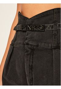 Pinko Jeansy Straight Fit Ariel AI 20-21 PDEN 1J10GP Y6FG Czarny Straight Fit. Kolor: czarny. Materiał: jeans #5