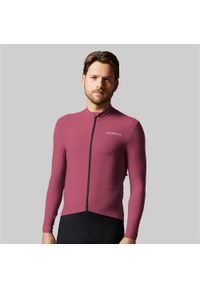 ACELERA - Ciepła męska koszulka kolarska z długim rękawem. Kolor: czerwony. Materiał: materiał. Długość rękawa: długi rękaw. Długość: długie. Sport: kolarstwo #1
