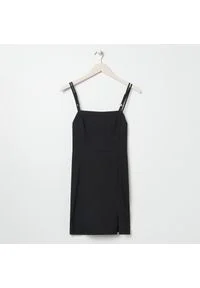Sinsay - Dopasowana sukienka mini - Czarny. Kolor: czarny. Długość: mini #1
