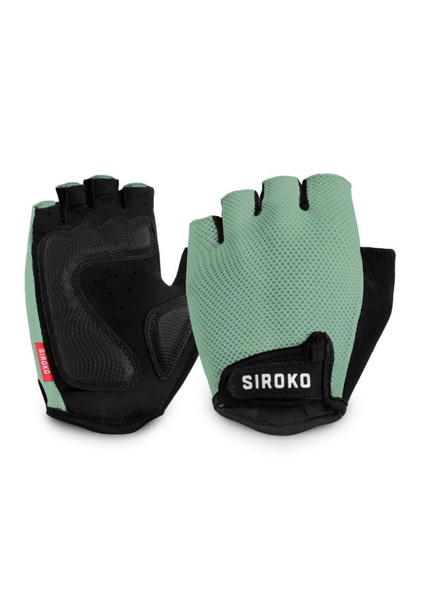SIROKO - Rękawiczki rowerowe unisex Aero Green. Kolor: zielony. Materiał: nylon. Sport: kolarstwo