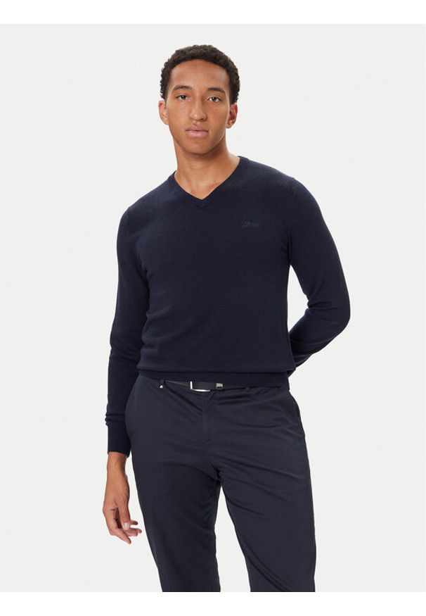 Guess Sweter M5YR27 Z0122 Granatowy Slim Fit. Kolor: niebieski. Materiał: syntetyk