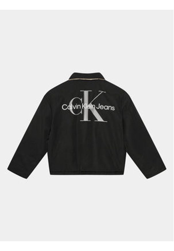 Calvin Klein Jeans Kurtka przejściowa Skater IU0IU00541 Czarny Regular Fit. Kolor: czarny. Materiał: syntetyk