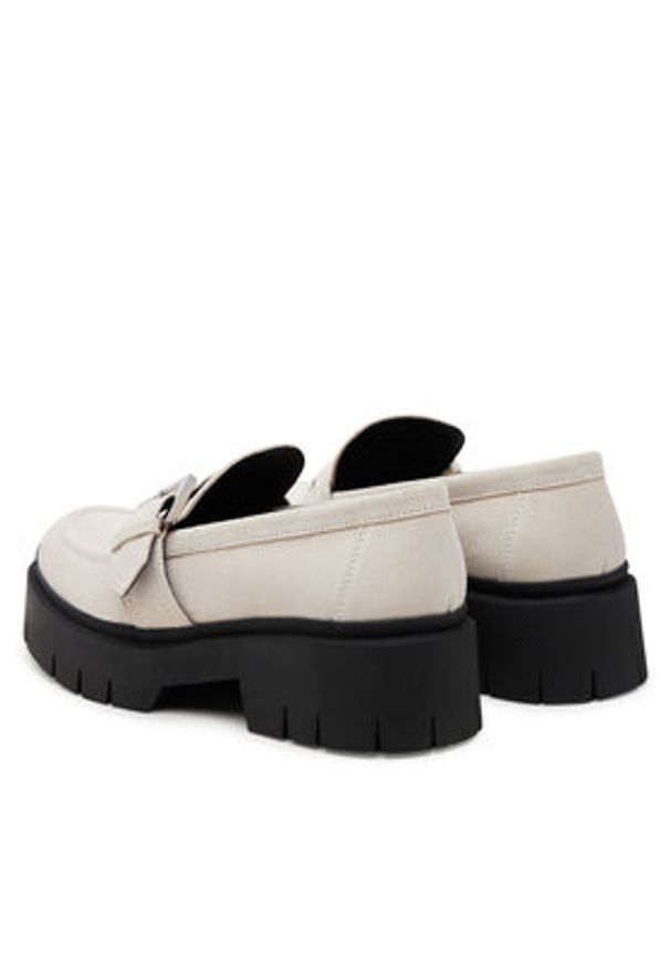 Hugo - HUGO Loafersy 50541731 Écru. Materiał: zamsz, skóra