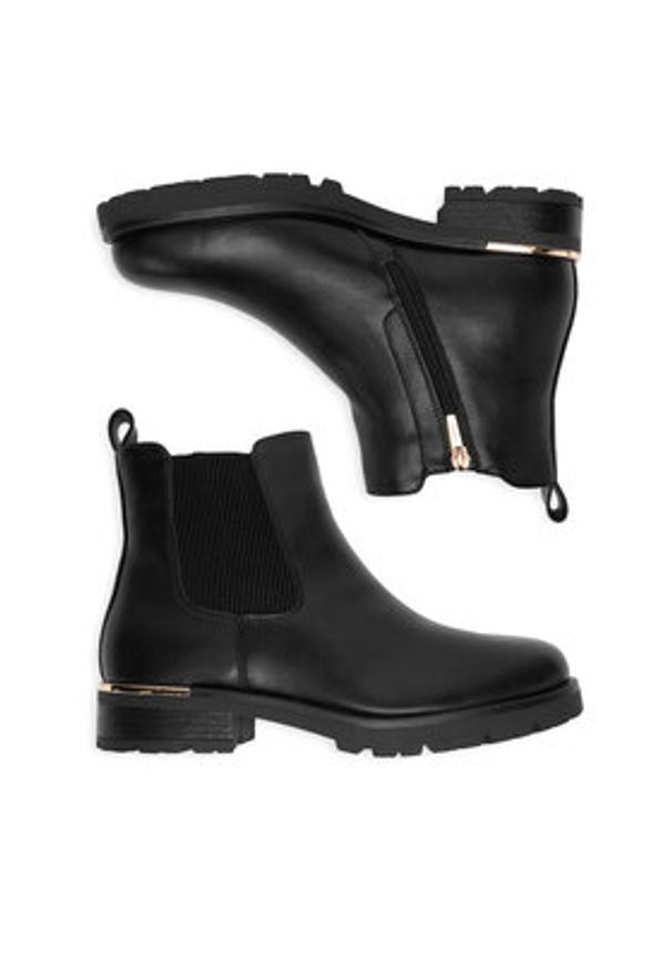 Jenny - JENNY Botki CEO-24F598-1 Czarny. Kolor: czarny. Materiał: syntetyk, materiał