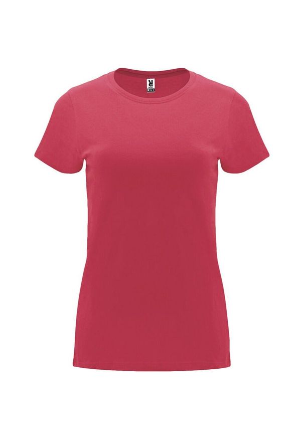 ROLY - Damska Koszulka Z Krótkim Rękawem Capri. Kolor: czerwony. Długość rękawa: krótki rękaw. Długość: krótkie. Sport: turystyka piesza