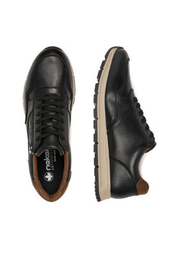 Rieker Sneakersy B0504-00 Czarny. Kolor: czarny. Materiał: skóra