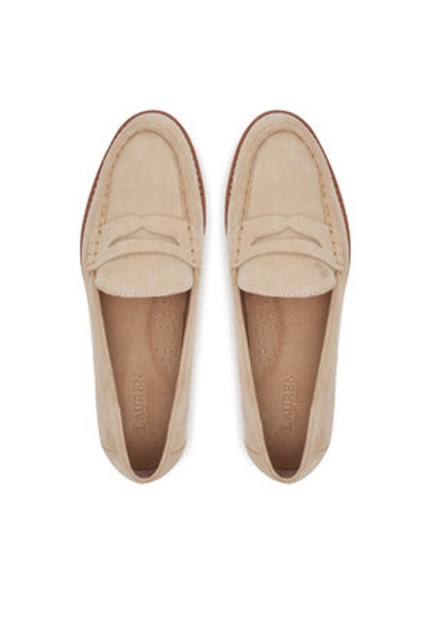 Lauren Ralph Lauren - LAUREN RALPH LAUREN Mokasyny Wynnie 802970584001 Beżowy. Kolor: beżowy. Materiał: zamsz, skóra