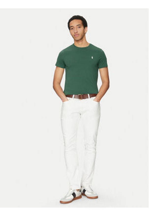 Polo Ralph Lauren T-Shirt 710671438422 Zielony Slim Fit. Typ kołnierza: polo. Kolor: zielony. Materiał: bawełna