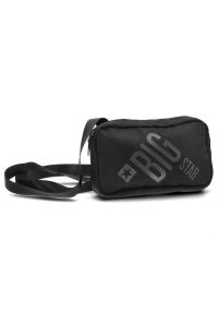 Big Star Accessories - Czarna Saszetka Big Star Torba Na Ramię. Kolor: czarny. Wzór: aplikacja, nadruk. Styl: casual. Rodzaj torebki: na ramię