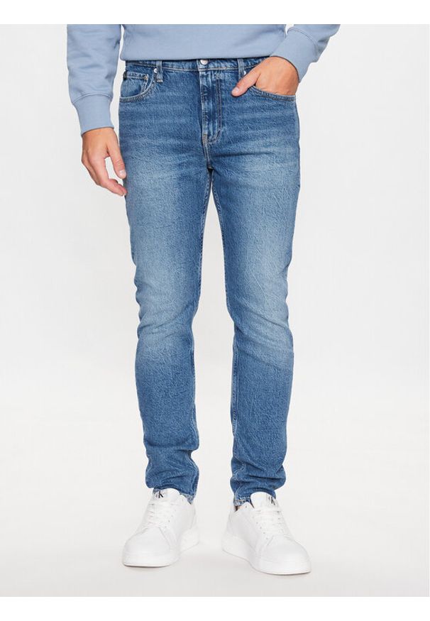 Calvin Klein Jeans Jeansy J30J323367 Granatowy Slim Taper Fit. Kolor: niebieski