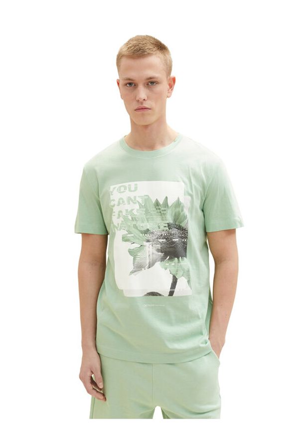 Tom Tailor Denim T-Shirt 1035599 Zielony. Kolor: zielony. Materiał: denim
