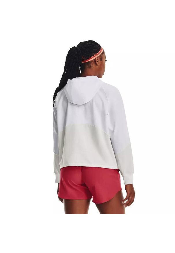 Kurtka damska Under Armour Woven FZ Jacket. Kolor: biały