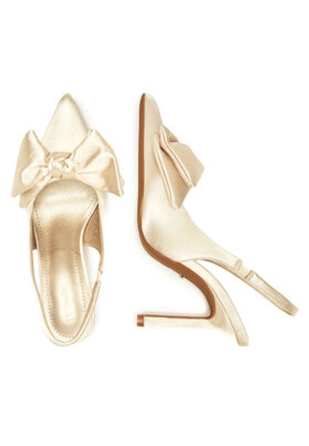 DeeZee Szpilki R705-3 Beżowy. Kolor: beżowy. Materiał: materiał. Obcas: na szpilce