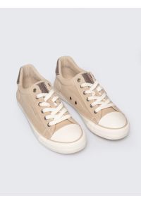 Big-Star - Trampki męskie niskie beżowe RR174218 801. Okazja: na co dzień, na spacer. Kolor: beżowy. Materiał: guma, materiał. Styl: casual, elegancki #5