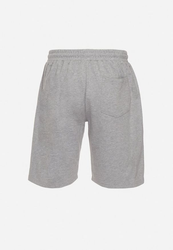 Born2be - Szare Bawełniane Szorty z Gumką w Pasie z Wysokim Stanem Nisalia. Okazja: na imprezę, na co dzień. Stan: podwyższony. Kolor: szary. Materiał: bawełna. Sezon: lato. Styl: casual