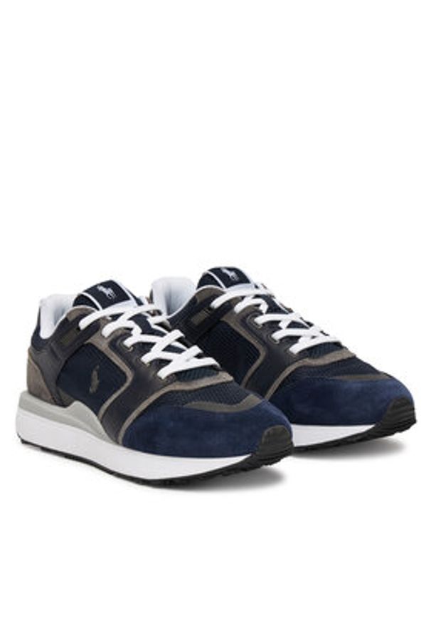 Polo Ralph Lauren Sneakersy 809P07286002 Granatowy. Kolor: niebieski. Materiał: skóra, zamsz