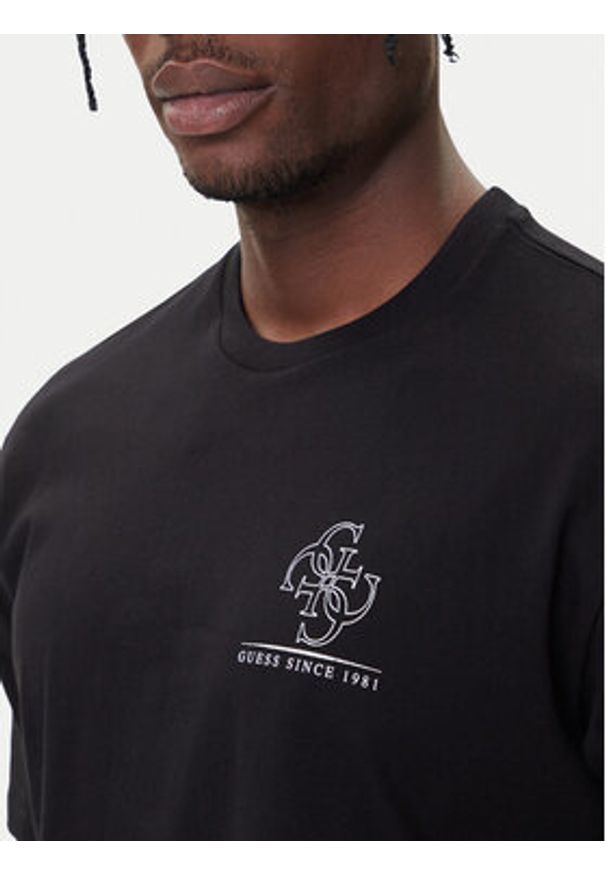 Guess T-Shirt M5BI56 KBZV1 Czarny Relaxed Fit. Kolor: czarny. Materiał: bawełna