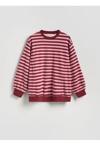 Reserved - Bawełniana bluza w paski - wielobarwny. Materiał: bawełna. Wzór: paski #1