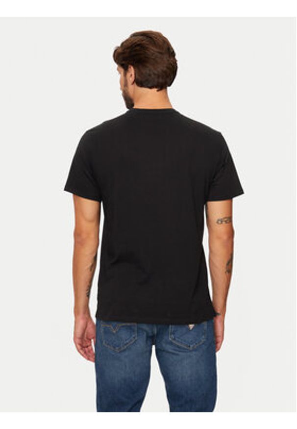 Guess T-Shirt M4BI61 K9RM1 Czarny Slim Fit. Kolor: czarny. Materiał: bawełna