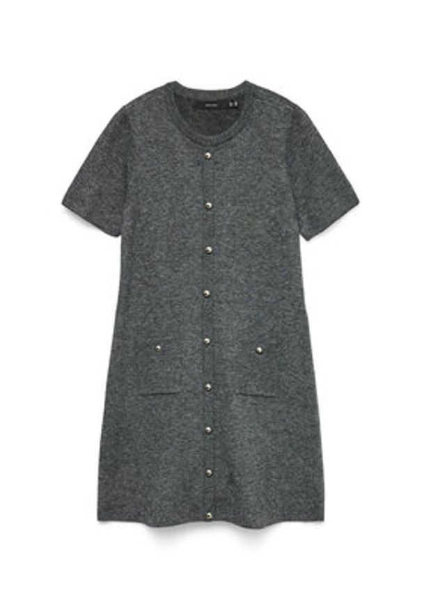 Vero Moda Sukienka dzianinowa Johanna 10333908 Szary Standard Fit. Kolor: szary. Materiał: syntetyk