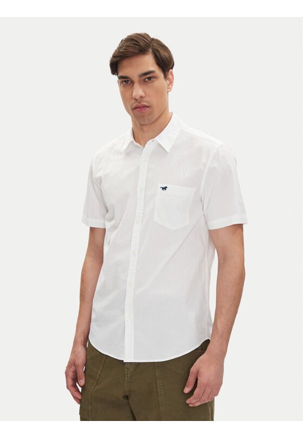 Mustang Koszula Gilroy 1016251 Biały Slim Fit. Kolor: biały. Materiał: bawełna