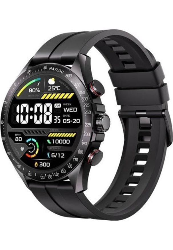 HAYLOU - Smartwatch Haylou Smartwatch Haylou Solar Pro (czarny). Rodzaj zegarka: smartwatch. Kolor: czarny