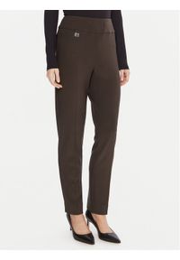 Joseph Ribkoff Spodnie materiałowe 144092F25 Brązowy Slim Fit. Kolor: brązowy. Materiał: syntetyk #1