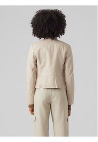 Vero Moda Kurtka z imitacji skóry Favodona 10288555 Beżowy Regular Fit. Kolor: beżowy. Materiał: skóra #4