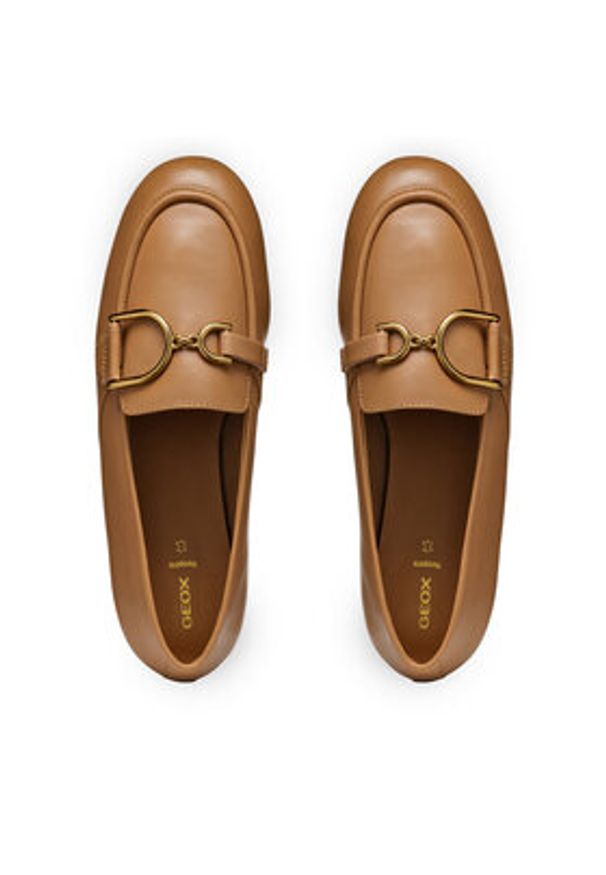 Geox Loafersy D Palmaria D45MUJ 000TU C5000 Beżowy. Kolor: beżowy. Materiał: zamsz, skóra