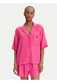 Hugo - HUGO Piżama Jade 50540051 Różowy Relaxed Fit. Kolor: różowy. Materiał: wiskoza