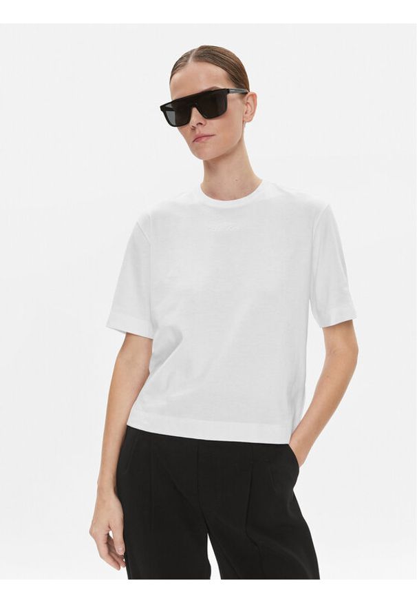 Calvin Klein Performance T-Shirt 00GWS3K104 Biały Relaxed Fit. Kolor: biały. Materiał: bawełna, syntetyk