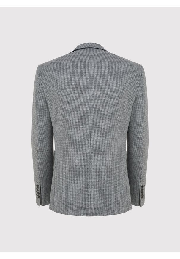 Pako Lorente - PAKO LORENTE - Szara marynarka w pepitkę z dzianiny. Kolor: szary. Materiał: dzianina. Sezon: jesień