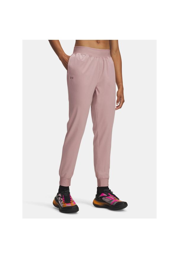 Spodnie treningowe damskie Under Armour Sport High Rise. Kolor: różowy. Sport: fitness