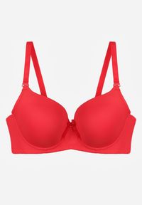 Renee - Czerwony Biustonosz o Gładkim Wykończeniu z Kokardką Phiphise. Kolor: czerwony. Wzór: gładki #4