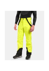 Męskie spodnie hardshell Kilpi LAZZARO-M. Kolor: zielony. Materiał: hardshell. Sezon: zima. Sport: narciarstwo