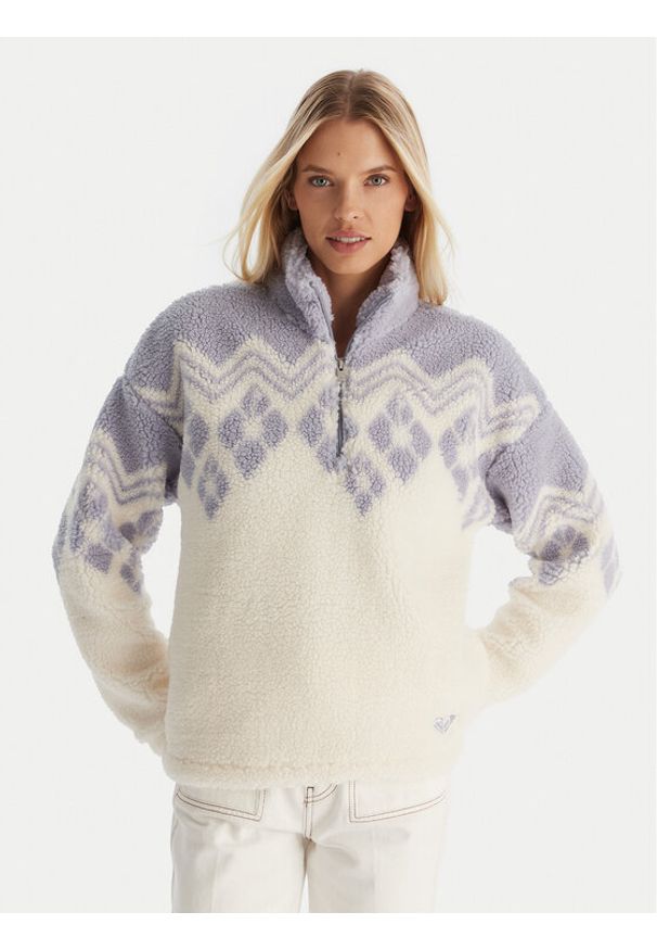 Roxy Polar Mountain Story ERJPF03228 Biały Regular Fit. Kolor: biały. Materiał: syntetyk