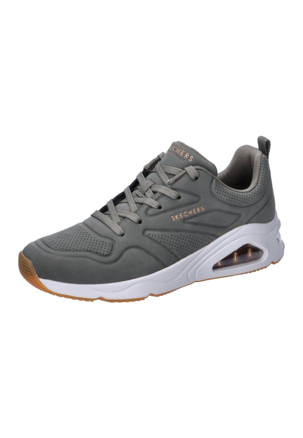 skechers - Buty Kobieta Skechers Tres-Air Uno szary. Kolor: zielony