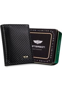 Portfel skórzany Peterson czarny PTN 303-CA-6570 Black. Kolor: czarny. Materiał: skóra