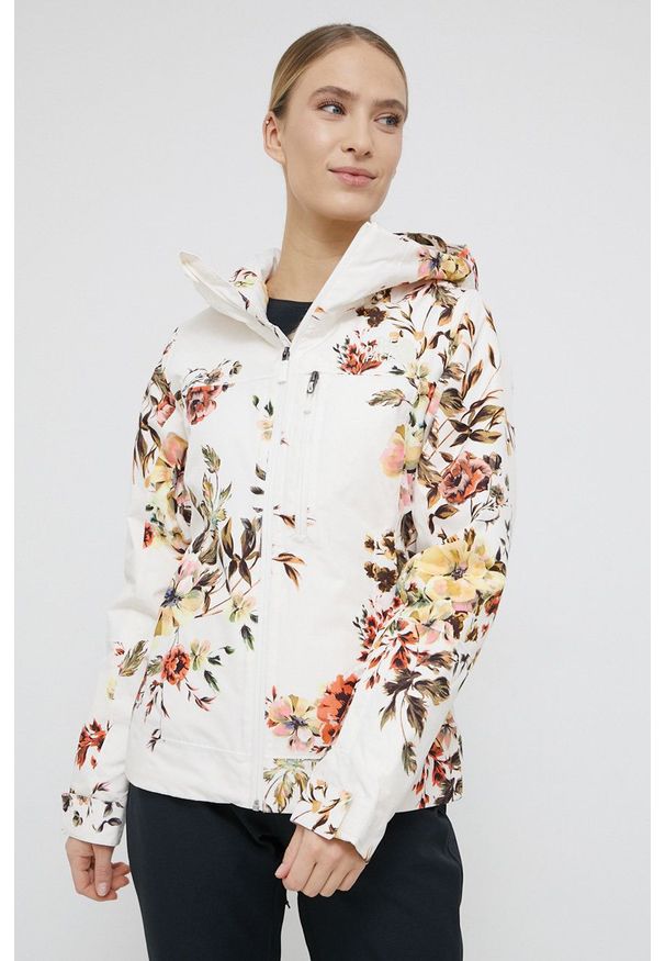 The North Face Kurtka kolor kremowy. Okazja: na co dzień. Kolor: beżowy. Materiał: tkanina, syntetyk. Styl: casual