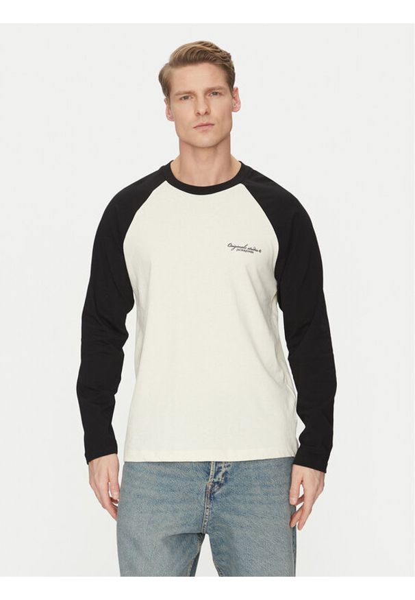 Jack & Jones Longsleeve Boston 12272977 Czarny Relaxed Fit. Kolor: czarny. Materiał: bawełna. Długość rękawa: długi rękaw